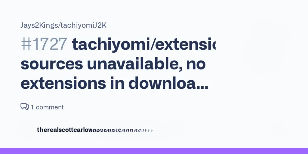 Issues with Tachiyomi Extensions 